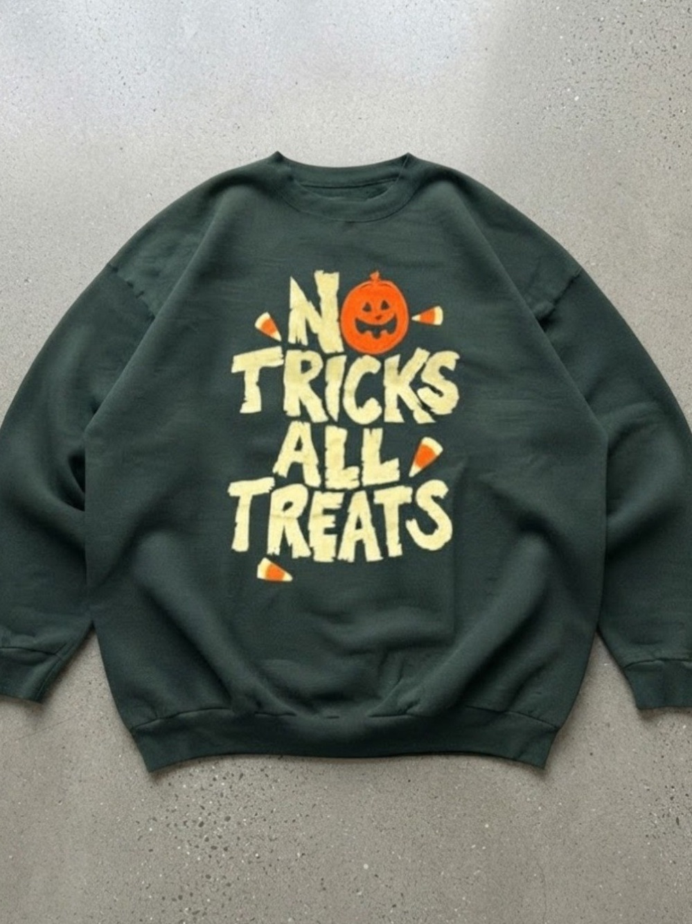 No Tricks All Treats Halloween Jack-o'-lantern Gildan Sweatshirt